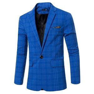 Men’s Slim fit plaid casual blazer